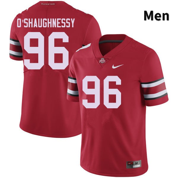 Ohio State Buckeyes Michael O'Shaughnessy Men's #96 Red Authentic Stitched College Football Jersey